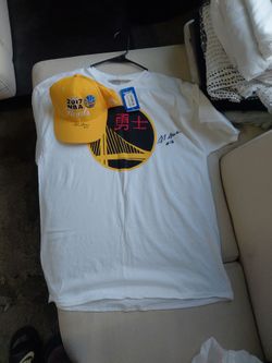 Warrior Al attles signed shirt and hat