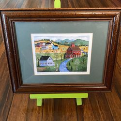 Steve Klein Folk Art Matted Signed Print ‘Lazy Summer’