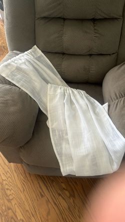 White Sheer Curtain Panel with Rod Pocket