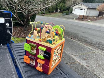 Child Kid Child Zany Zoo Wooden Educational Activity Cube Center