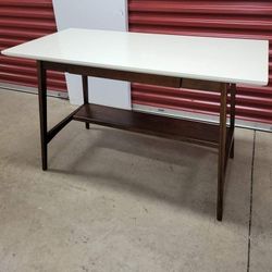 Madison Park Avalon Solid Wood Mid-Century Desk Off White
