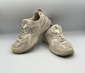 Calvin Klein CK Beige Mesh Chunky Dad Sneakers