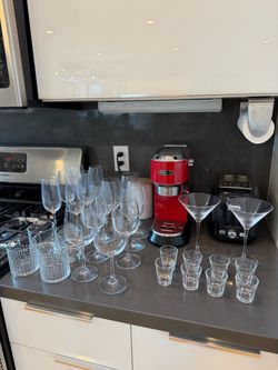 Glassware Bundle — Wine Glasses, Champagne Flutes, Martini, Rocks & Shot Glasses (29 pieces)
