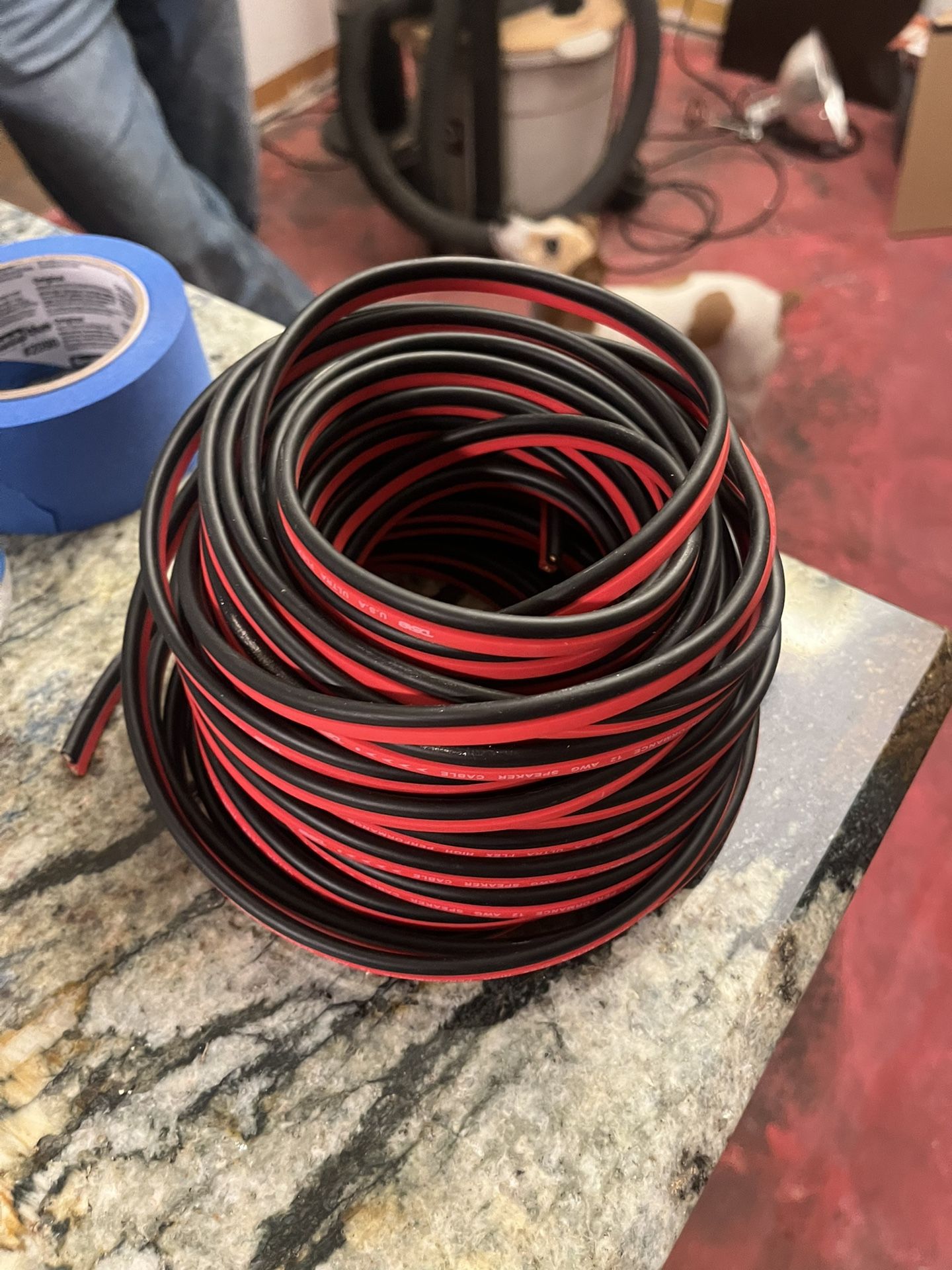 12 Gauge Speaker Wire, About 45-55'