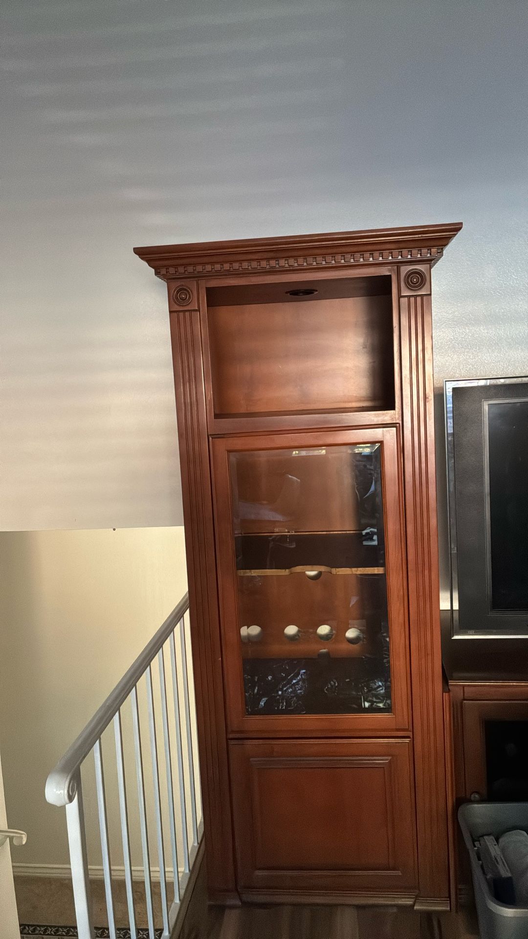 Pillar Storage Cabinets Wood Bookcase Custom