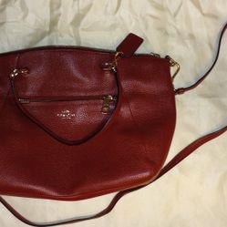 Wine Colored Coach Prairie Satchel W/ Storage Bag