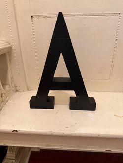 13’ Black Stand Up Decorative Letter A
