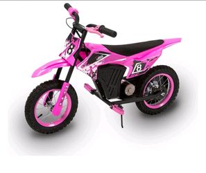 Pink kids electric mini dirt bike 125. New in box