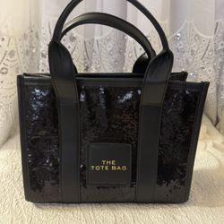 The Tote Bag Black Sequins Bag