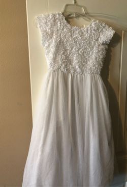 White formal dress size 8-10 girls