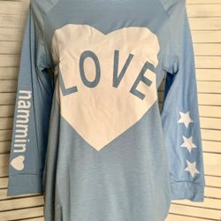 Blue Long Sleeve Top, Large