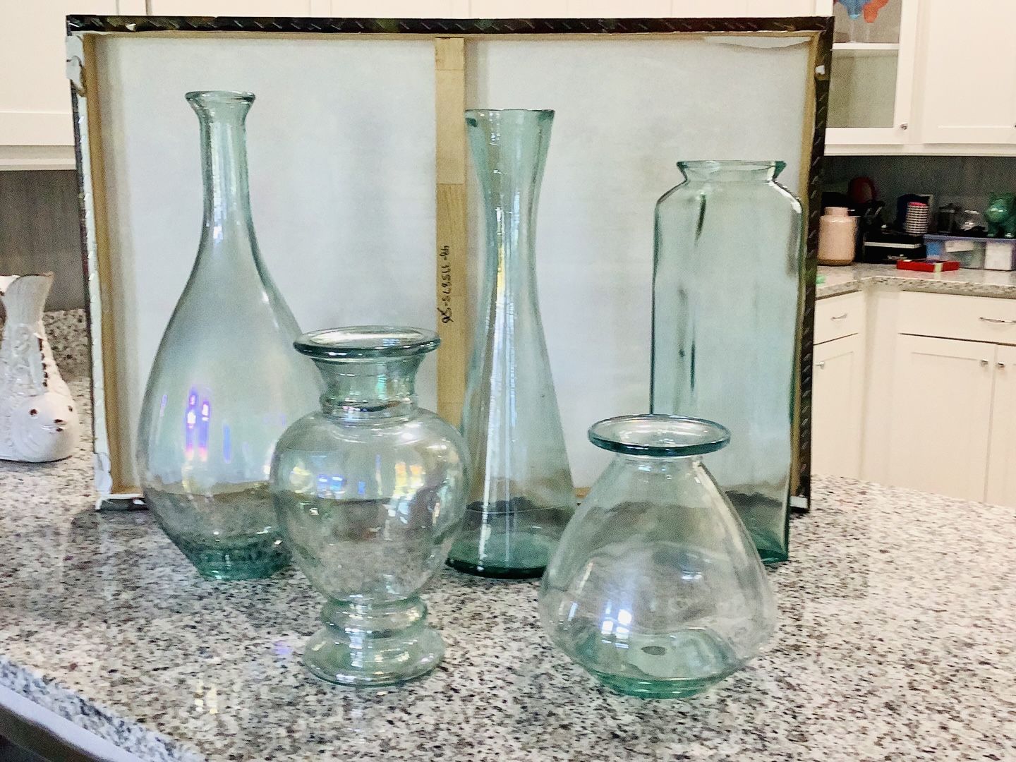 Clear Glass Vases  Price  For all —$20Will Sell Individually 