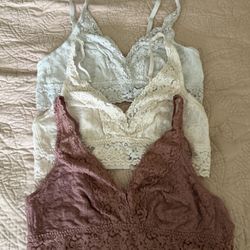 Three Lace Bras Size XL (36 -38 C) 