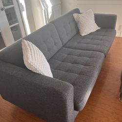 IKEA VIMLE 3-Seat Sofa + Ottoman – Dark Gray – Excellent Condition
