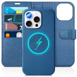 TUCCH Case Wallet for iPhone 16 Pro Max, [Detachable] Stand RFID Blocking 4 Card Slot [Shockproof TPU Interior Case], PU Leather Magnetic Removable Co