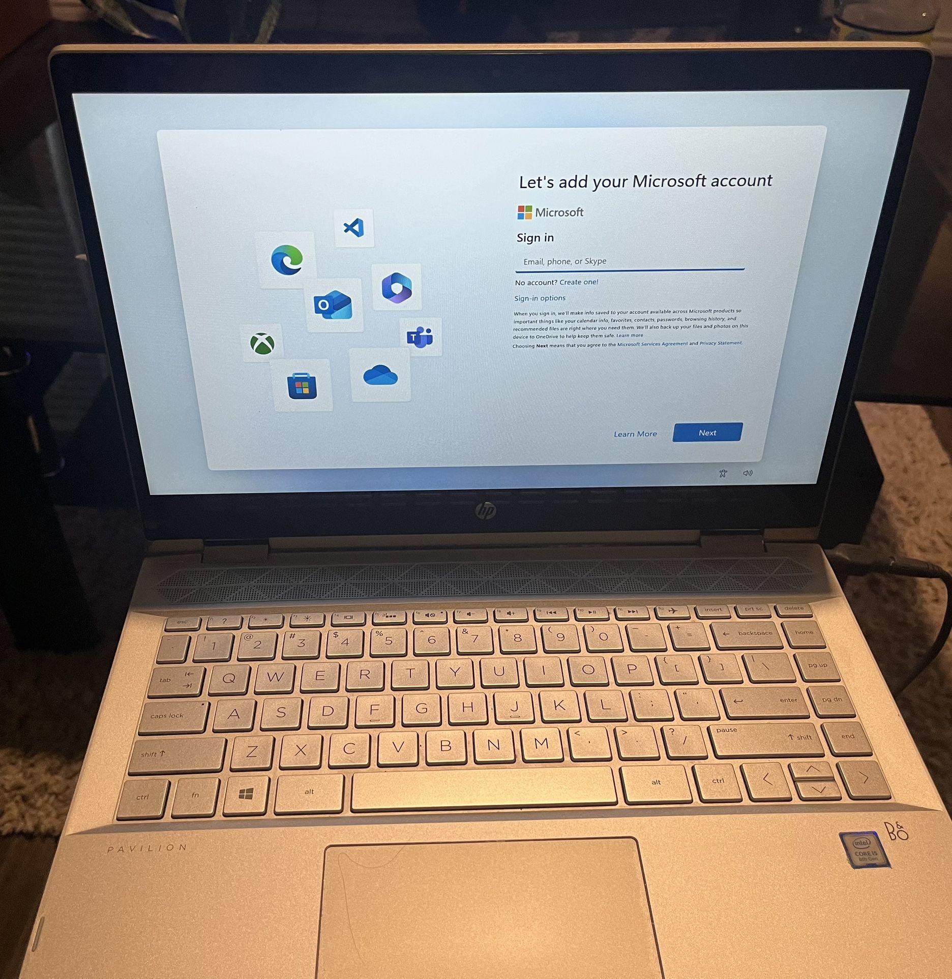 Hp Pavillion x360 Convertible Touchscreen Laptop + Charger