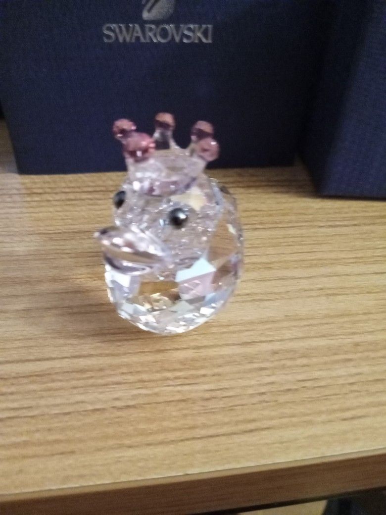 Swarovski Crystal Happy Princess Duck Figurine. New In Box