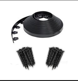 New Other EasyFlex 100’ Long 1.5” Tall No-Dig Landscape Plastic Garden Border Edging With (65) 8” Anchoring Spikes, Black
