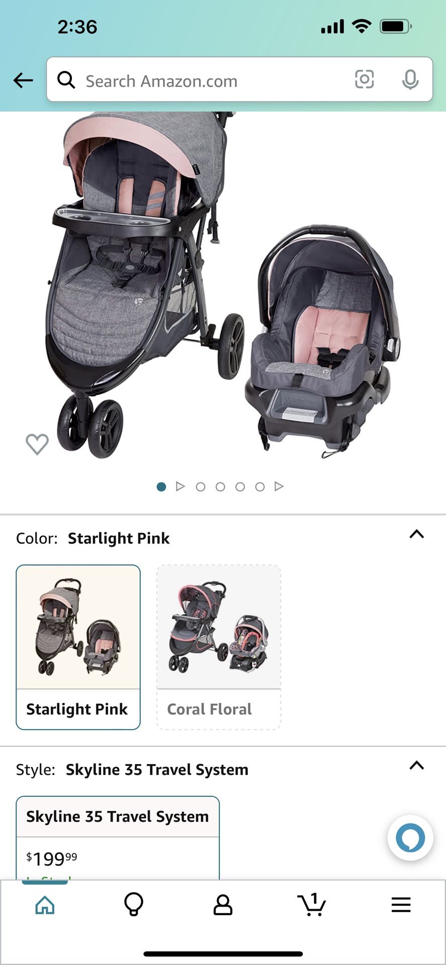 Baby Trend Skyline 35 Travel System.. Stroller And Car Seat