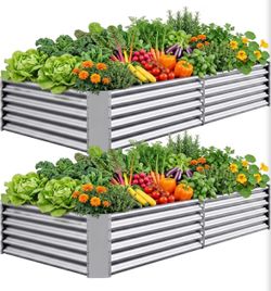 New In Box! Outdoor Galvanized (8’x4’x1.5”) (2 Pack) Raised Garden Beds $50 FIRM (#1441)