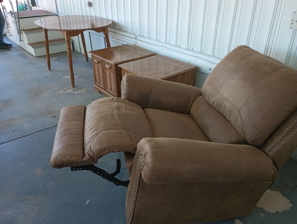 Ashley Rocker Recliner; Oval Table; 2- Square Table Cabinet's; Storage Cabinet; Bar Stool;