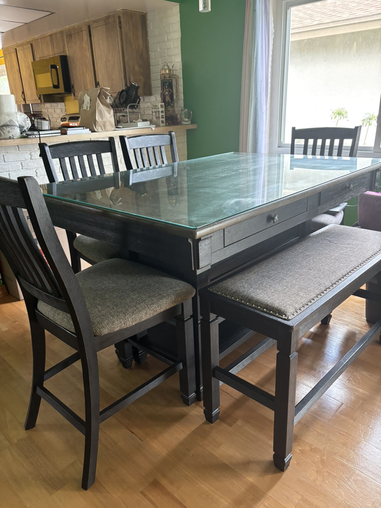 Ashley Furniture Dining Table Set With Glass Top