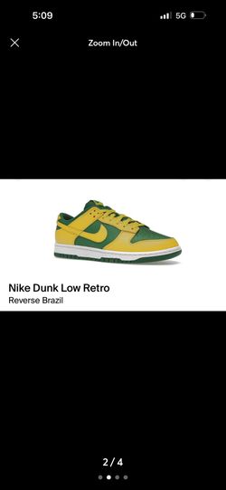 Nike Dunks/ Reverse Brazil/ Green And Yellow / 13m