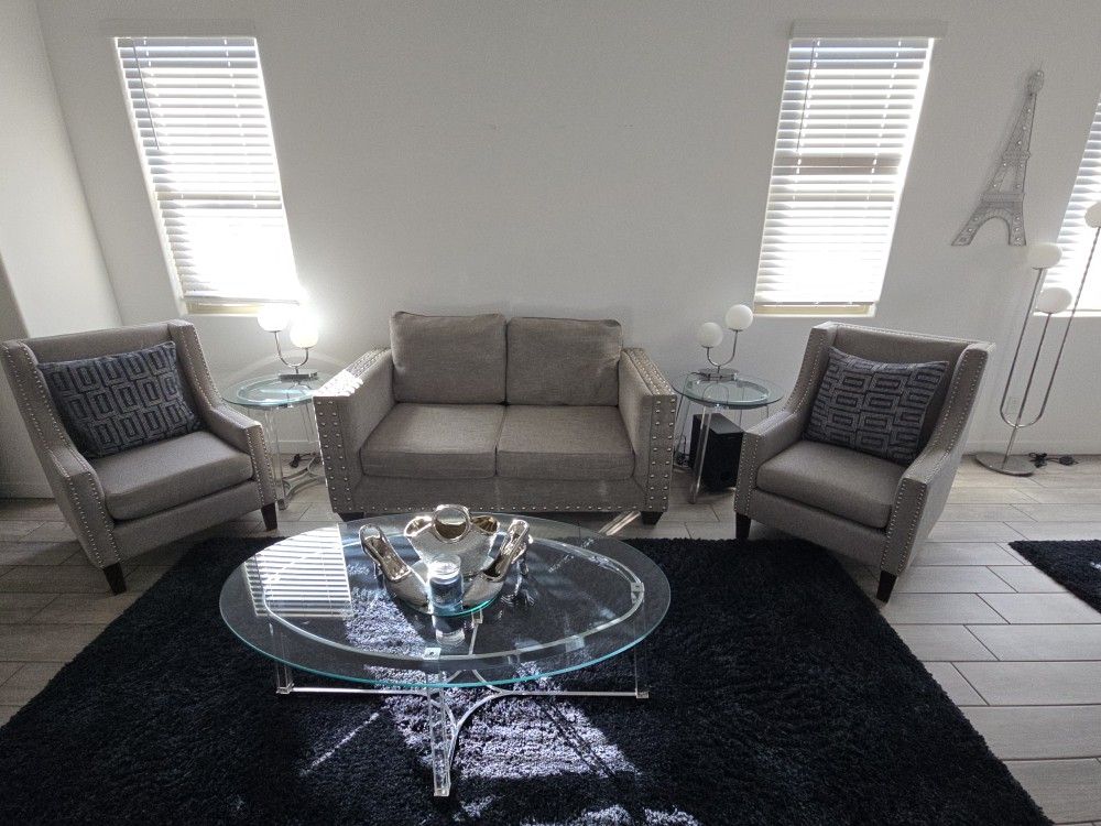 Loveseat two armchairs 