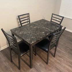 NEW Black Dining Table and Chairs