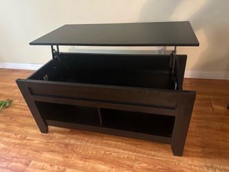 Modern Accent Table  w/ Sliding Top