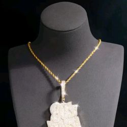 80's Baby Necklace 23 Inch Golden