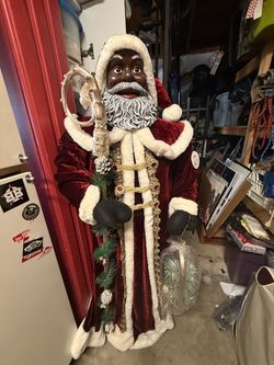 5’ Black Santa Claus Christmas Figurine Decoration