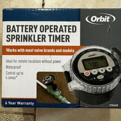  Orbit Battery Operated Irrigation Controller without Valve New Easy, flexible programing: Operates up to 4 valves, 8 start time Works great for sprin