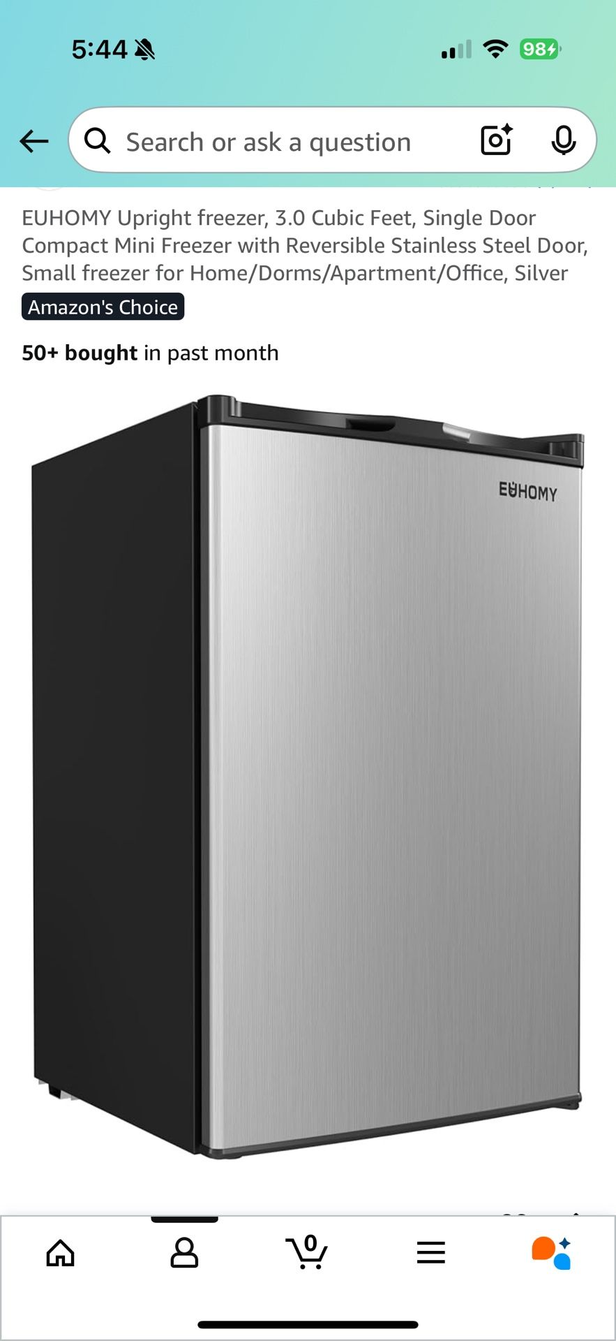 Brand new 3.0 Cu Ft Freezer 