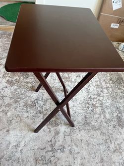 TV Tray Table - Espresso Brown Folding Snack Table