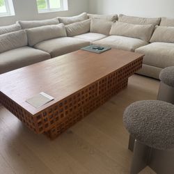 Wooden Rectangular Coffee Table 