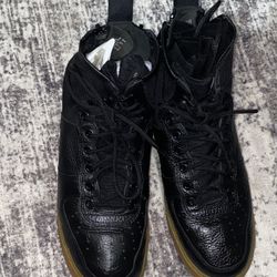 Nike Air Force 1 SF AF1 Mid Black Gum Leather Shoes Mens Size 10 917753-003