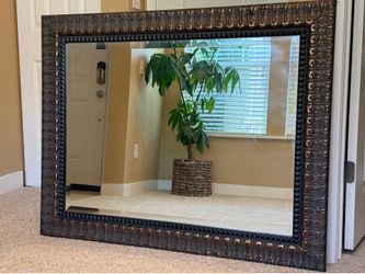 Large Bronze Decorative Wall Mirror