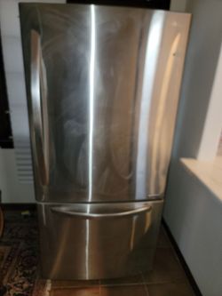Stainless Steel Bottom Freezer Refrigerator