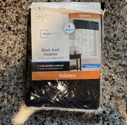 Valance Curtain - Black