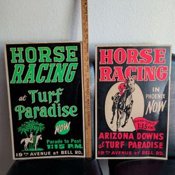 Vintage Turf Paradise Horse Racing Cardboard Posters Flyers
