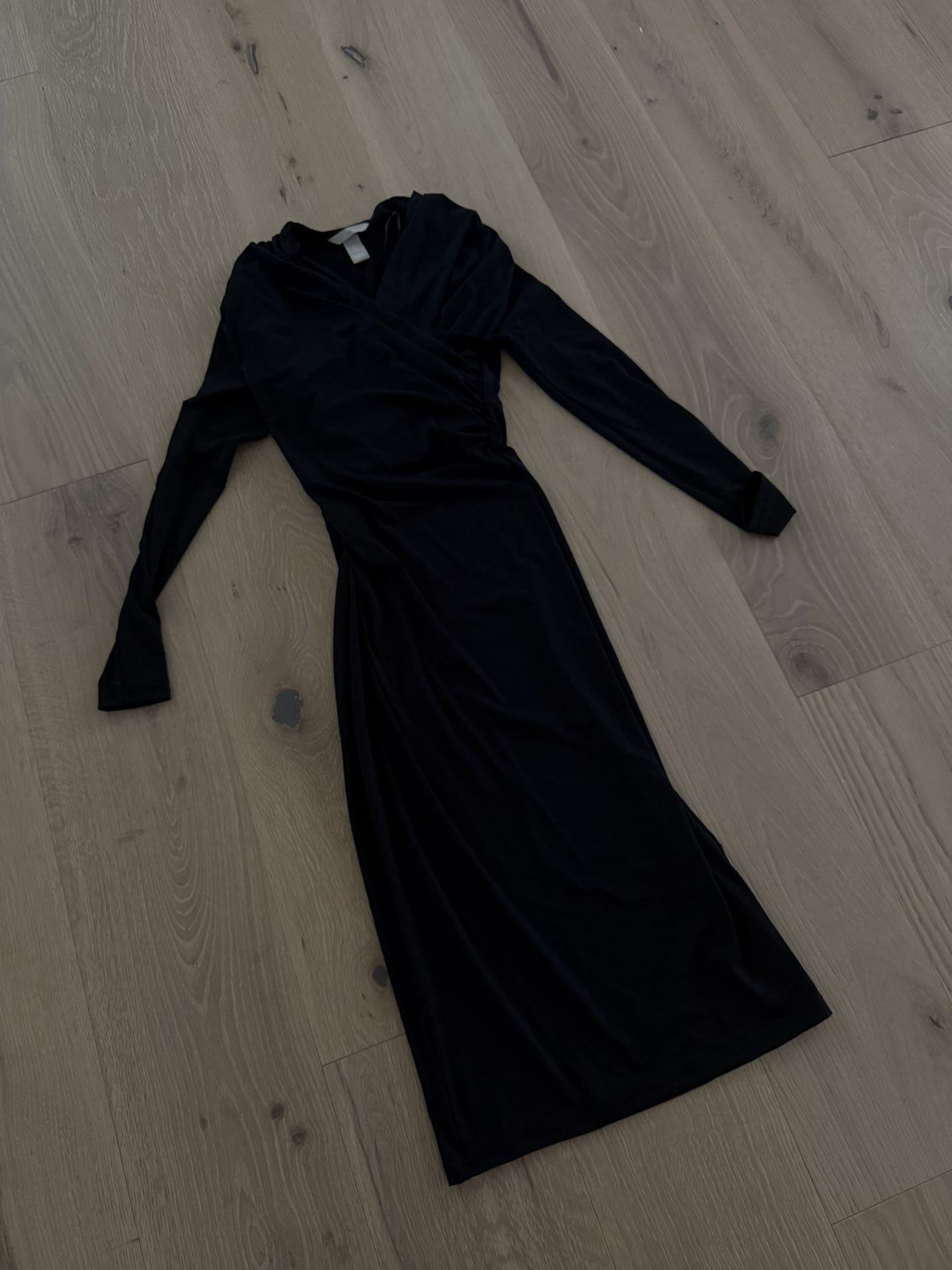black barely worn h and m long dress 