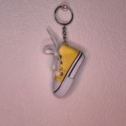 New yellow converse keychain