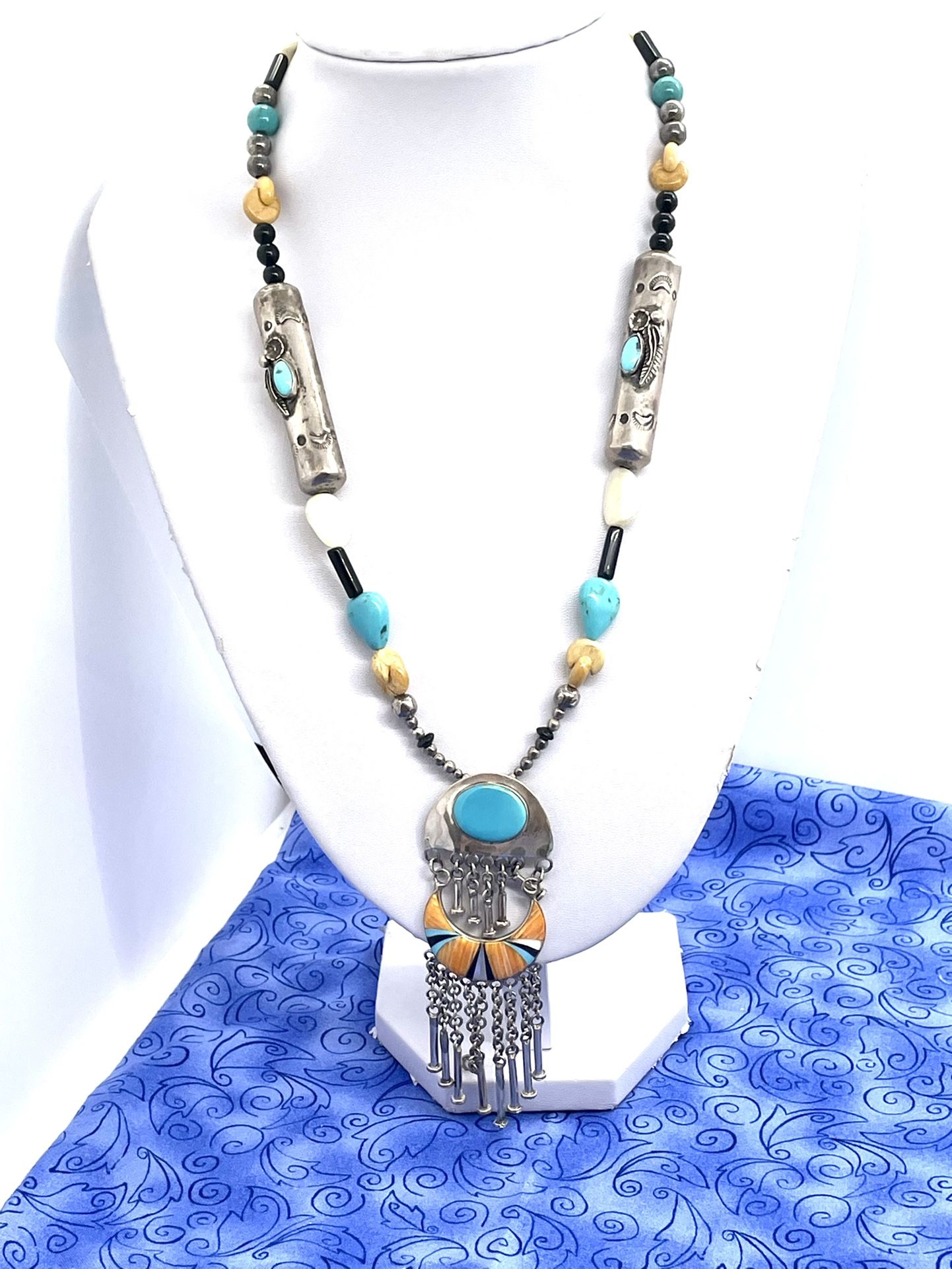 Sterling Southwestern Turquoise Necklace