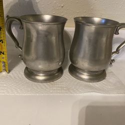 2 Williamsburg Stieff Pewter Tankard Heavy Weight CW 55-12