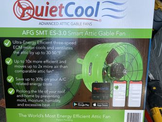 Quite Cool Attic Fan Bluetooth works off your phone!