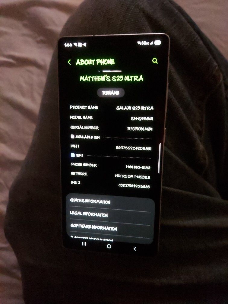 Samsung S 25 Ultra.  (Network Unlocked)