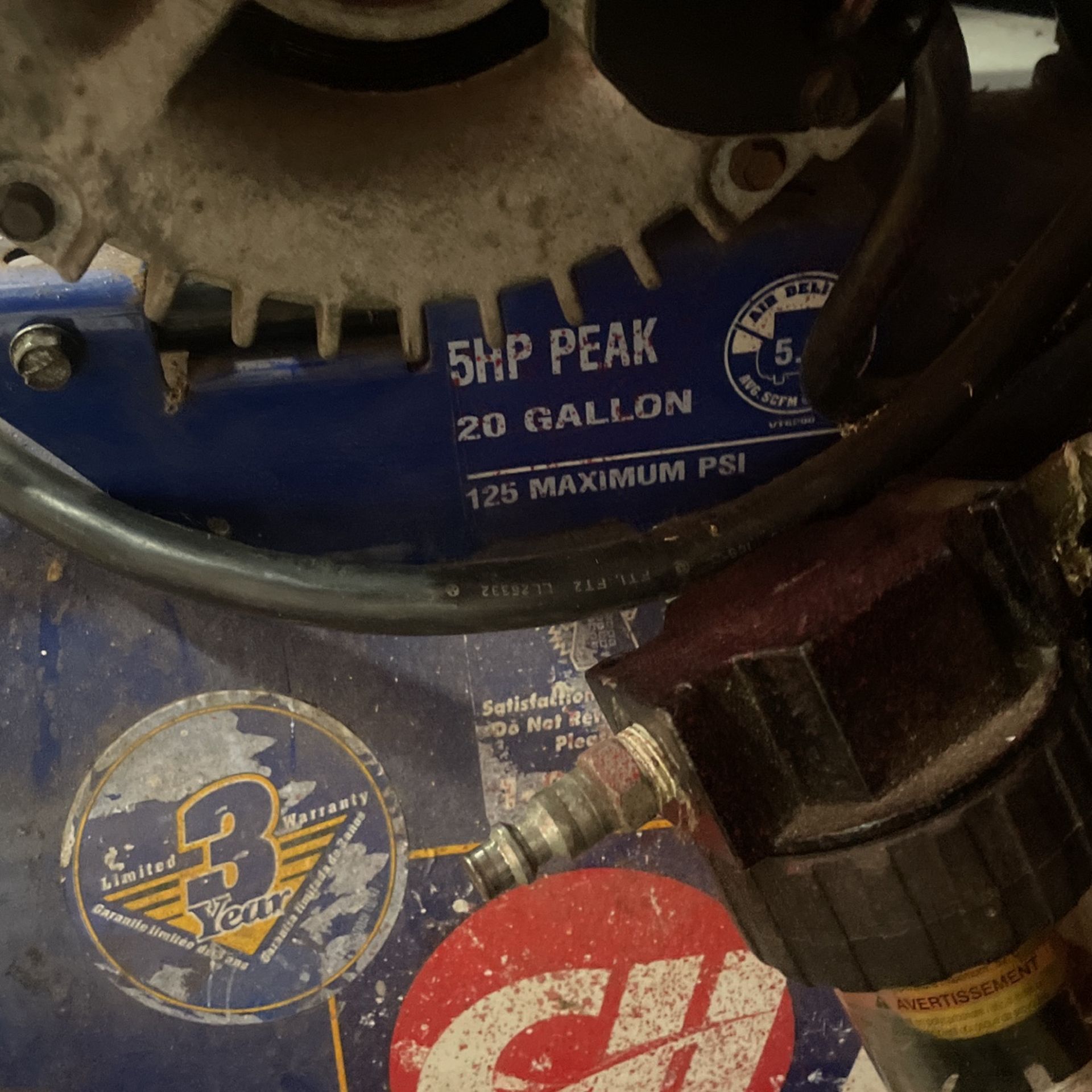 20 gallon air compressor belt driven