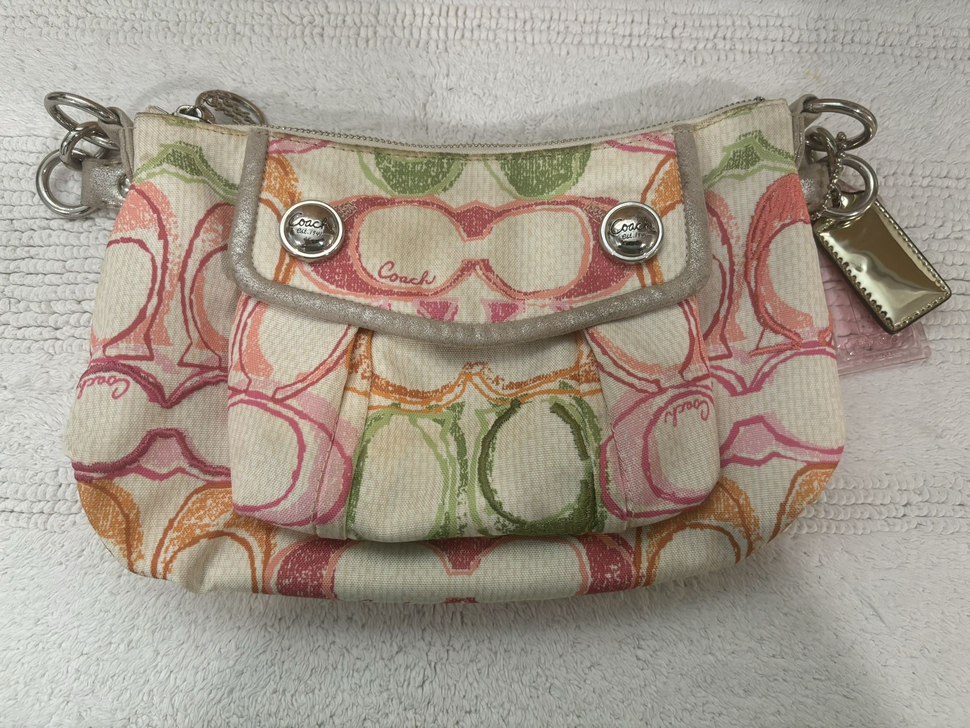 Coach - Scribble Logo Signature Crossbody Handbag - Poppy Edition - Vintage