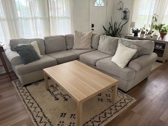 Large Light Gray Sectional Sofa